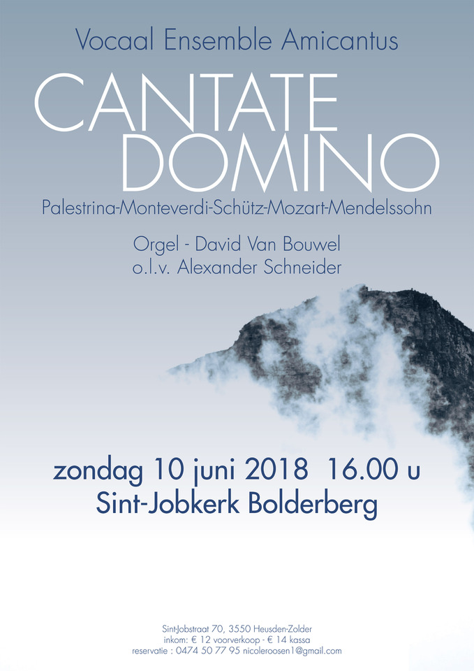 Concert  CANTATE DOMINO  door Vocaal Ensemble Amicantus o.l.v. Alexander Schneider