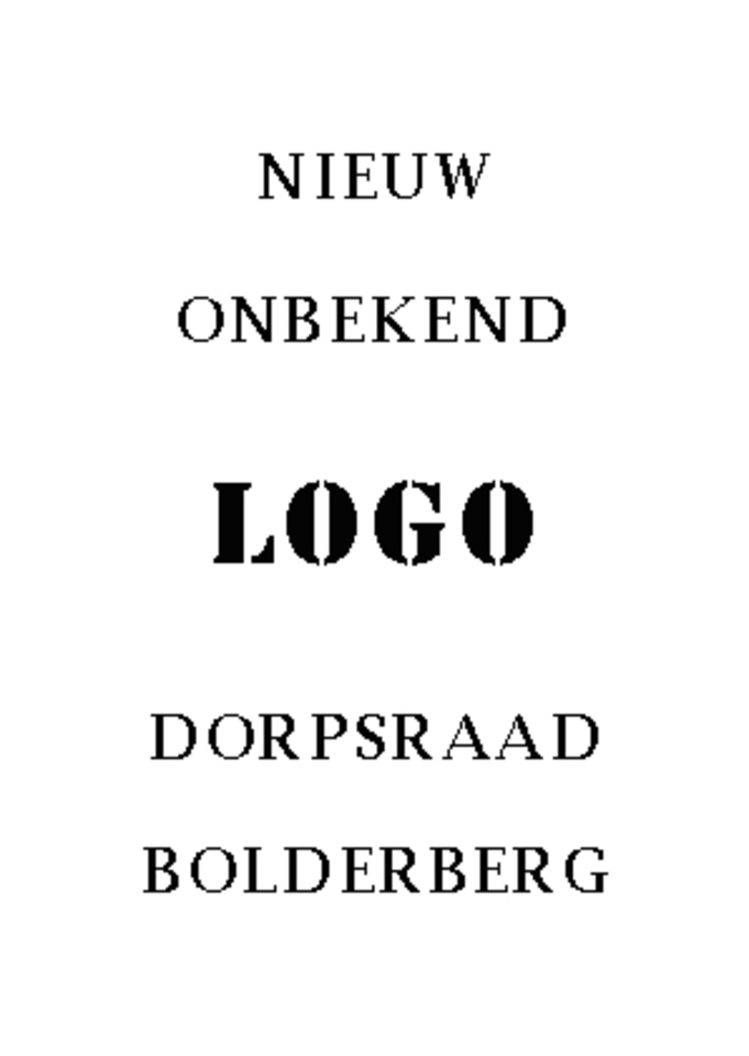 Dorpsraad Bolderberg op zoek naar vrijwillige ontwerpers nieuw logo...
